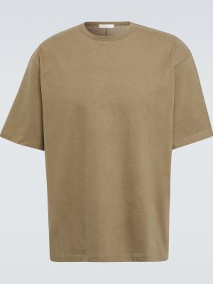 T-shirt di cotone in jersey The Row beige