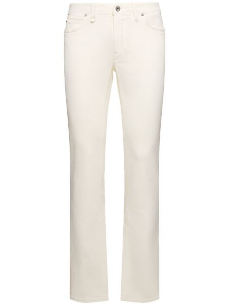 Puuvillased teksapüksid Brioni valge