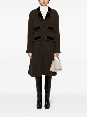 Woll mantel mit geknöpfter Chanel Pre-owned braun