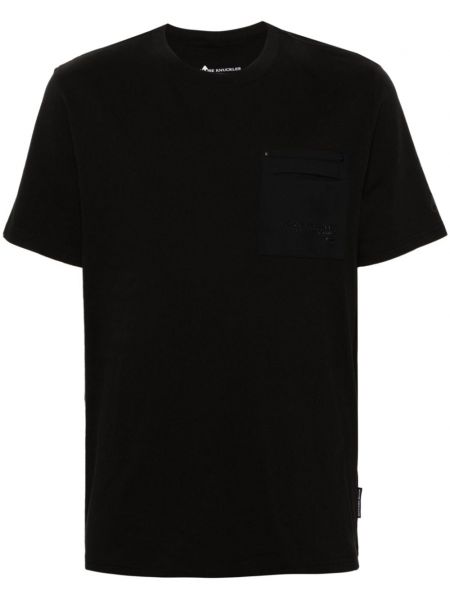 Kokvilnas t-krekls Moose Knuckles melns