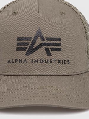 Kapa s šiltom Alpha Industries zelena