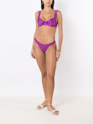 Bikini à pois Brigitte violet
