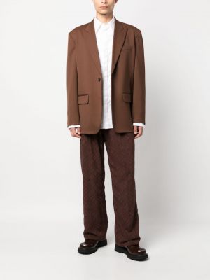 Rovné kalhoty s potiskem s abstraktním vzorem Koché