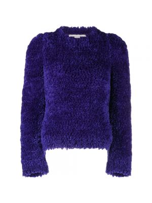 Sweter z okrągłym dekoltem Stella Mccartney fioletowy