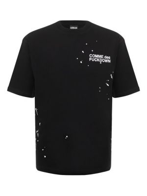 Хлопковая футболка Comme Des Fuckdown Серая