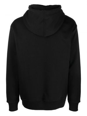Bluza z kapturem polarowa z dżerseju Calvin Klein Jeans czarna
