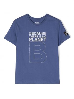 Tričko s potlačou Ecoalf - Modrá