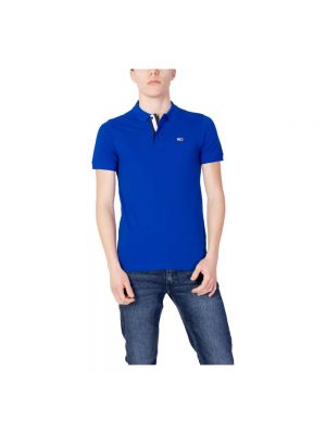 Poloshirt mit geknöpfter aus baumwoll Tommy Jeans blau