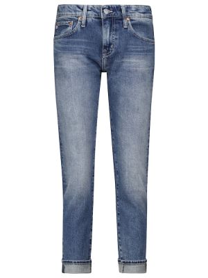 Pamučne rastezljive traperice Ag Jeans plava