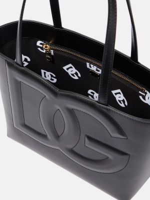 Bolso shopper de cuero Dolce&gabbana negro