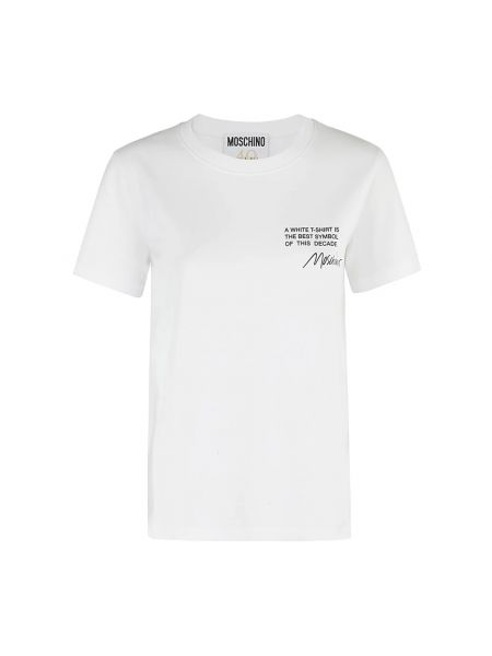 Koszulka bawełniana Moschino biała