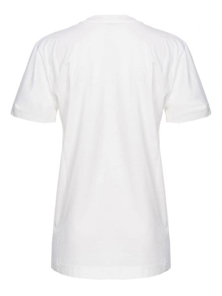 Kokvilnas t-krekls Pinko balts