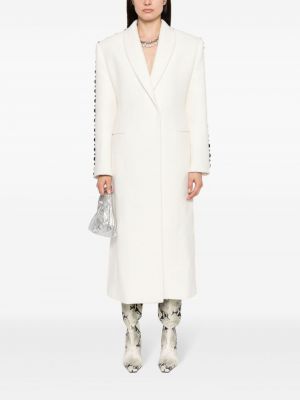 Manteau en laine Genny blanc