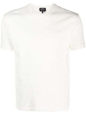 Bombažna majica A.p.c. bela