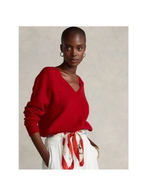 Jersey de lana de cachemir de tela jersey Polo Ralph Lauren rojo