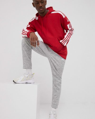 Bluza z kapturem Adidas Performance czerwona