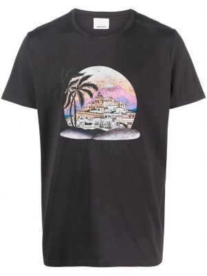 T-shirt con stampa Marant nero