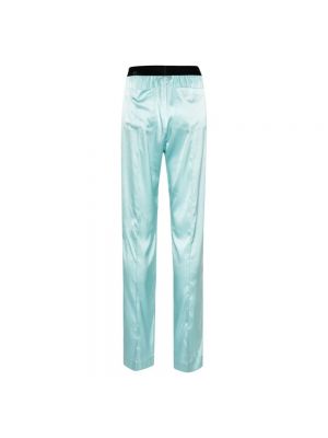 Jedwabne proste spodnie Tom Ford niebieskie