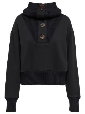 Bombažni pulover Varley črna