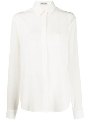 Camisa con botones manga larga Saint Laurent blanco