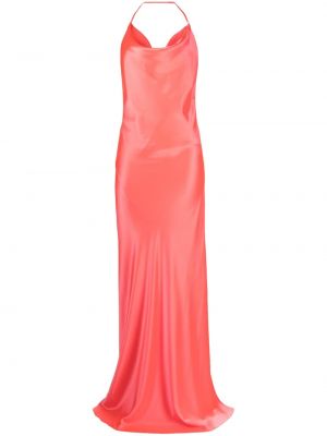 Копринена коктейлна рокля Michelle Mason оранжево