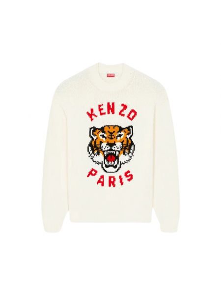 Sweter w tygrysie prążki Kenzo beżowy