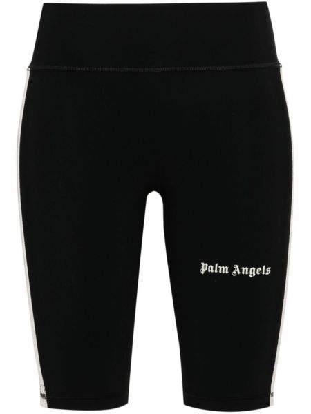 Kolesarske kratke hlače s potiskom Palm Angels črna