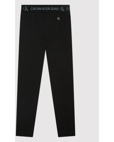 Calvin Klein Jeans Leggings Logo IG0IG01325 Fekete Slim Fit