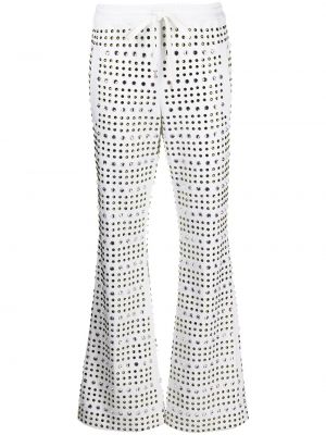 Hose ausgestellt mit kristallen Marni weiß