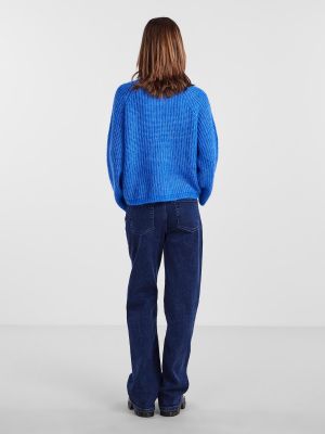 Priliehavý sveter Pieces modrá