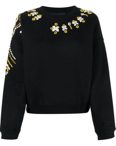 Rund hals brodert sweatshirt Ermanno Scervino svart