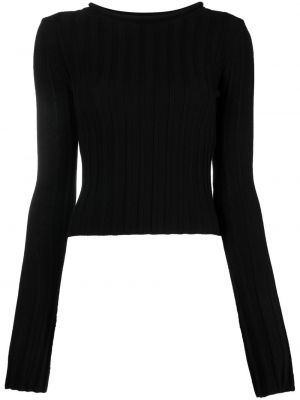Памучен пуловер Filippa K черно