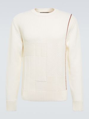 Вълнен пуловер Loro Piana бяло