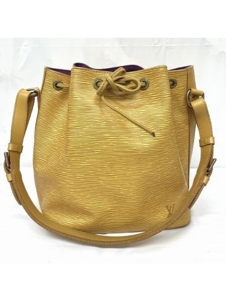 Retro leder tasche mit taschen Louis Vuitton Vintage gelb