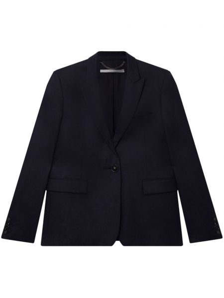 Blazer lung de flanelă Stella Mccartney albastru