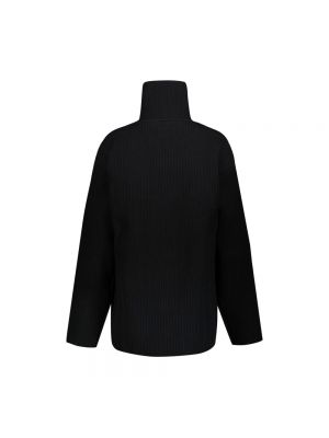 Jersey cuello alto con cuello alto de tela jersey oversized Balenciaga negro