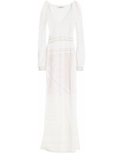 Бавовняне плаття максі Roberto Cavalli, біле