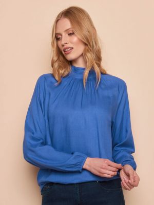 Relaxed fit bluza Tranquillo modra