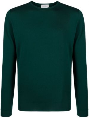 Вълнен пуловер от мерино вълна John Smedley зелено
