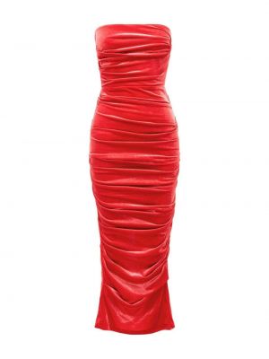 Βελούδινη κοκτέιλ φόρεμα Alex Perry κόκκινο
