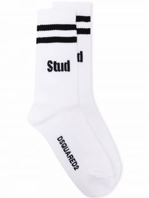 Calcetines a rayas Dsquared2 blanco