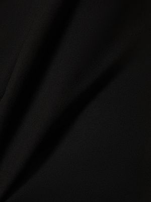 Krepové dlouhé šaty Mônot černé