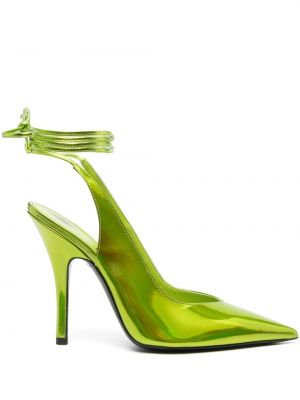 Полуотворени обувки The Attico зелено