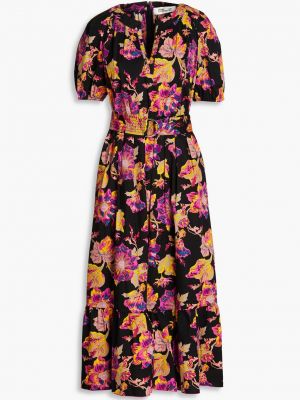Платье миди в цветочек с принтом Diane Von Furstenberg черный