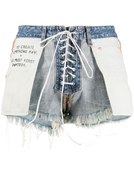 Shorts effet usé Unravel Project bleu