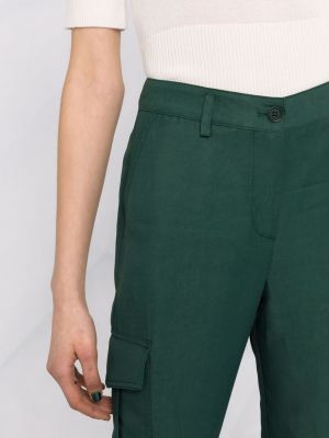Spodnie cargo slim fit Parosh zielone