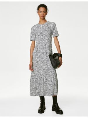 Midi šaty s potiskem Marks & Spencer