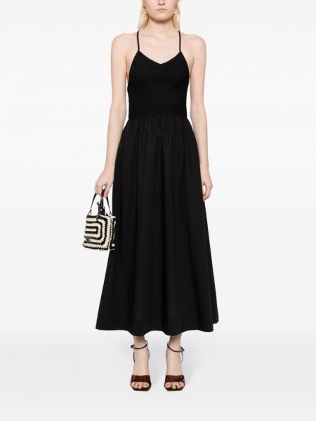 Bavlněné dlouhé šaty Faithfull The Brand černé