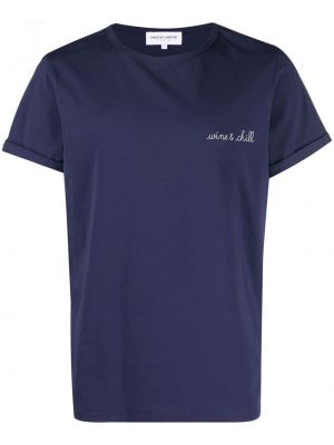 Bavlněné tričko Maison Labiche modré