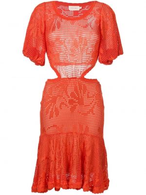 Прозрачна рокля Cecilia Prado оранжево